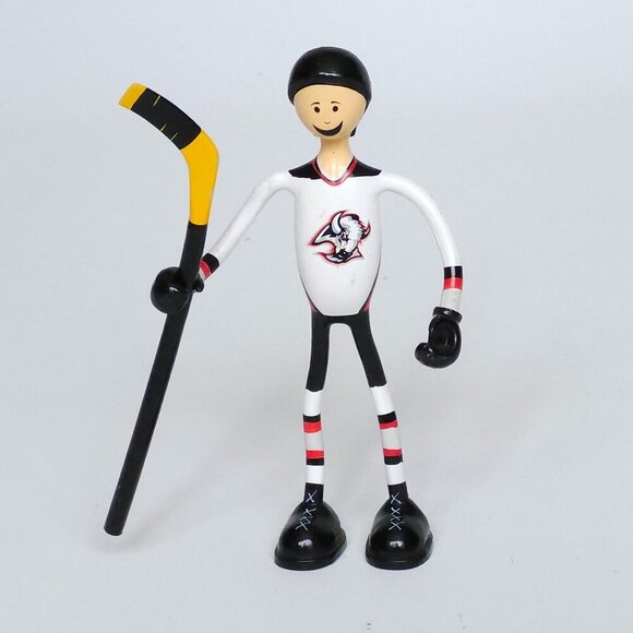 FUN Buffalo Sabres Bendo Figures Hockey Player with helmet and hockey stick - Picture 3 of 7